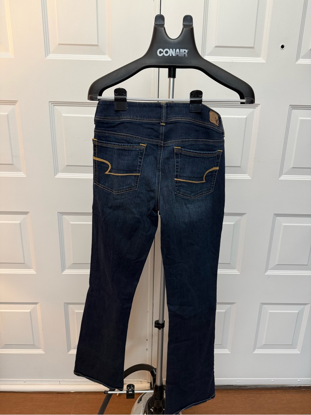 American Eagle Outfitters Dark Blue Flare Jeans - Picture 7 of 9